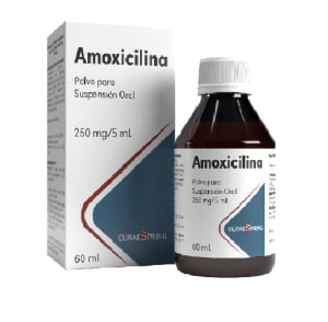 Amoxicilina 250 mg/5ml 60 ml Curaespring